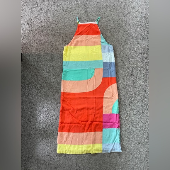 Mara Hoffman Color Block Midi Shift Dress - Picture 2 of 6